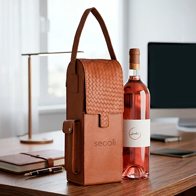 Kit Essential Secoli - Porta Vinho em Couro Premium